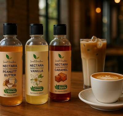 Three-In-One Coffee Syrups Bundle (Vanilla, Caramel, Peanut Butter)
