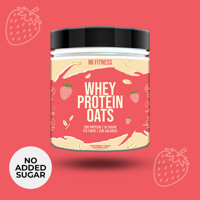 No Added Sugar Strawberry Whey Protien Oats  400gm