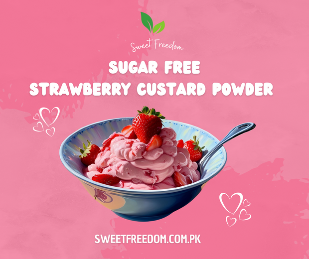 Sugarfree Strawberry Custard Powder - Sweet Freedom