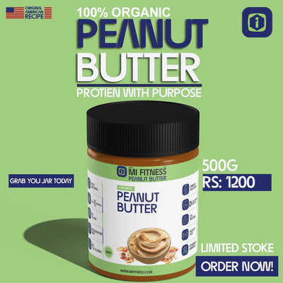 Sugar Free Peanut Butter 500 g - Mi Fitness