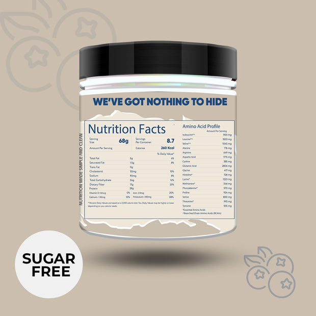 No Added Sugar Blueberry Whey Protien Oats  400gm